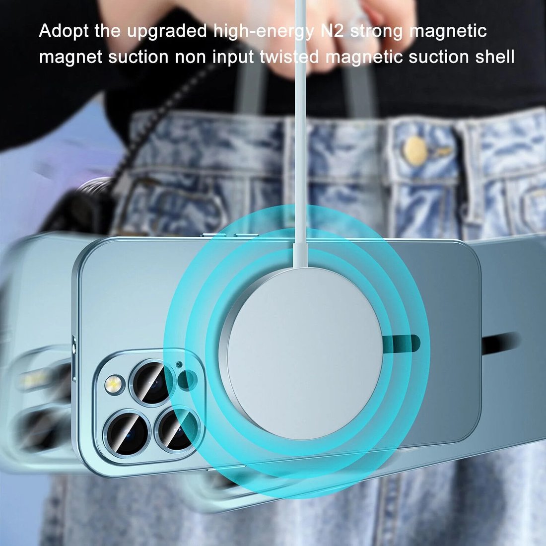 🔥Hot Sales🔥Magnetic Charging Aluminium Metal Bumper Matte Case Cover for iPhone