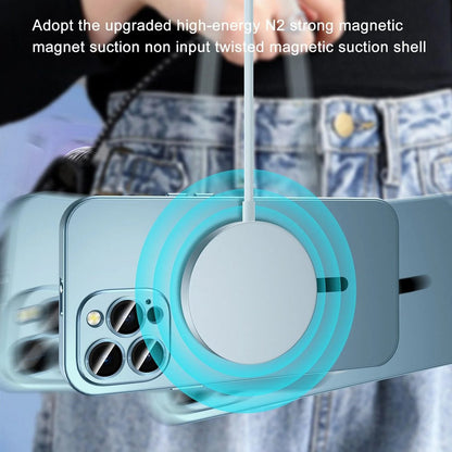 🔥Hot Sales🔥Magnetic Charging Aluminium Metal Bumper Matte Case Cover for iPhone