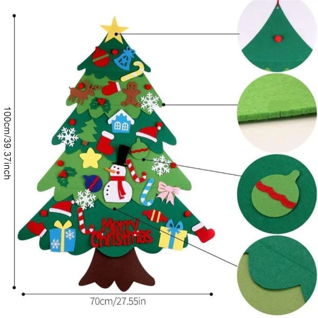 🔥LAST DAY PROMOTION 49% OFF 🔥 - 🎁DIY Felt Christmas Tree Set