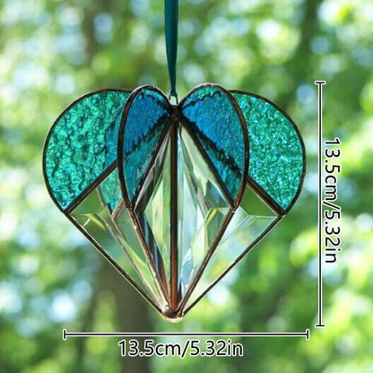 🔥Last Day Promotion 49% OFF🔥-Stained Heart-shaped Suncatcher-The Best Gift🌈