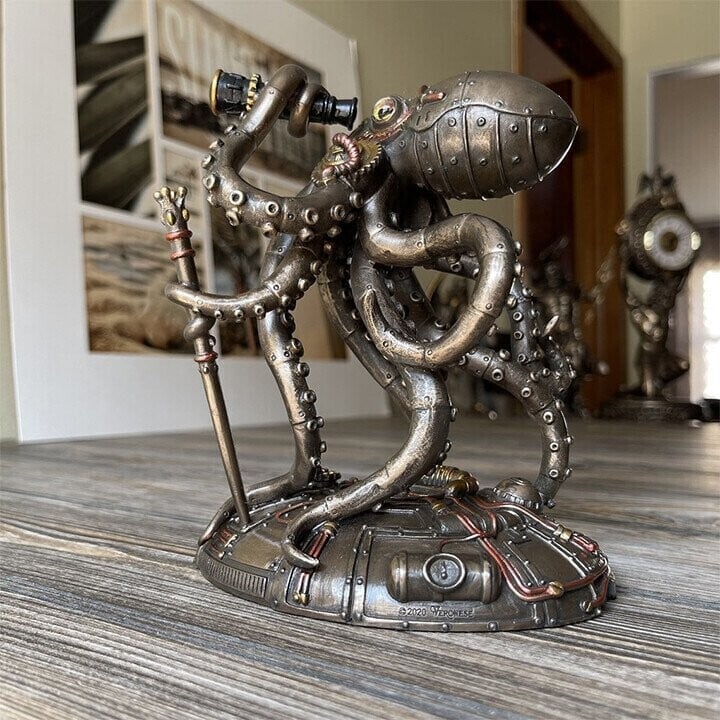 Steampunk Seabed Hiker Octopus Statue Decor🐙🐙