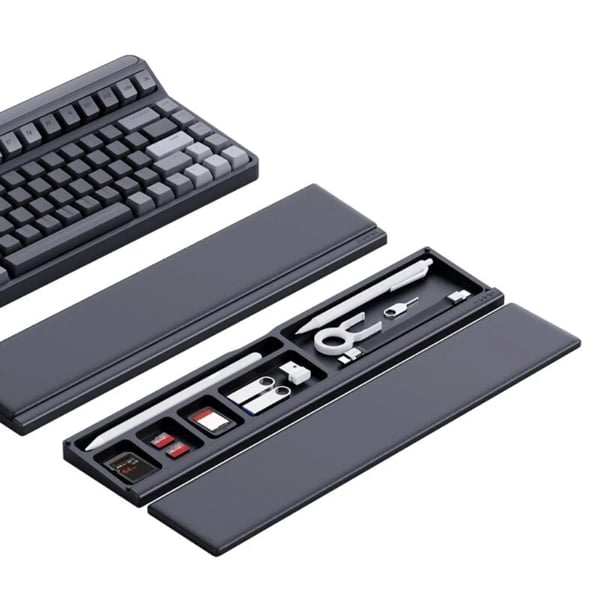 🔥Keyboard Wrist Rest Pad with Desktop Partition Storage Box