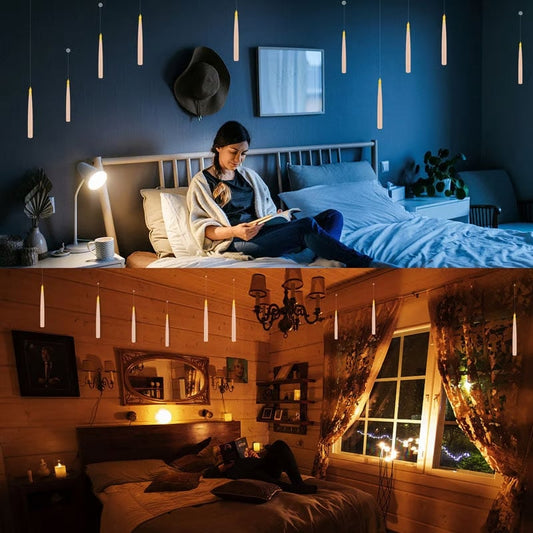 LumoFlame Floating Candles with Wand Set