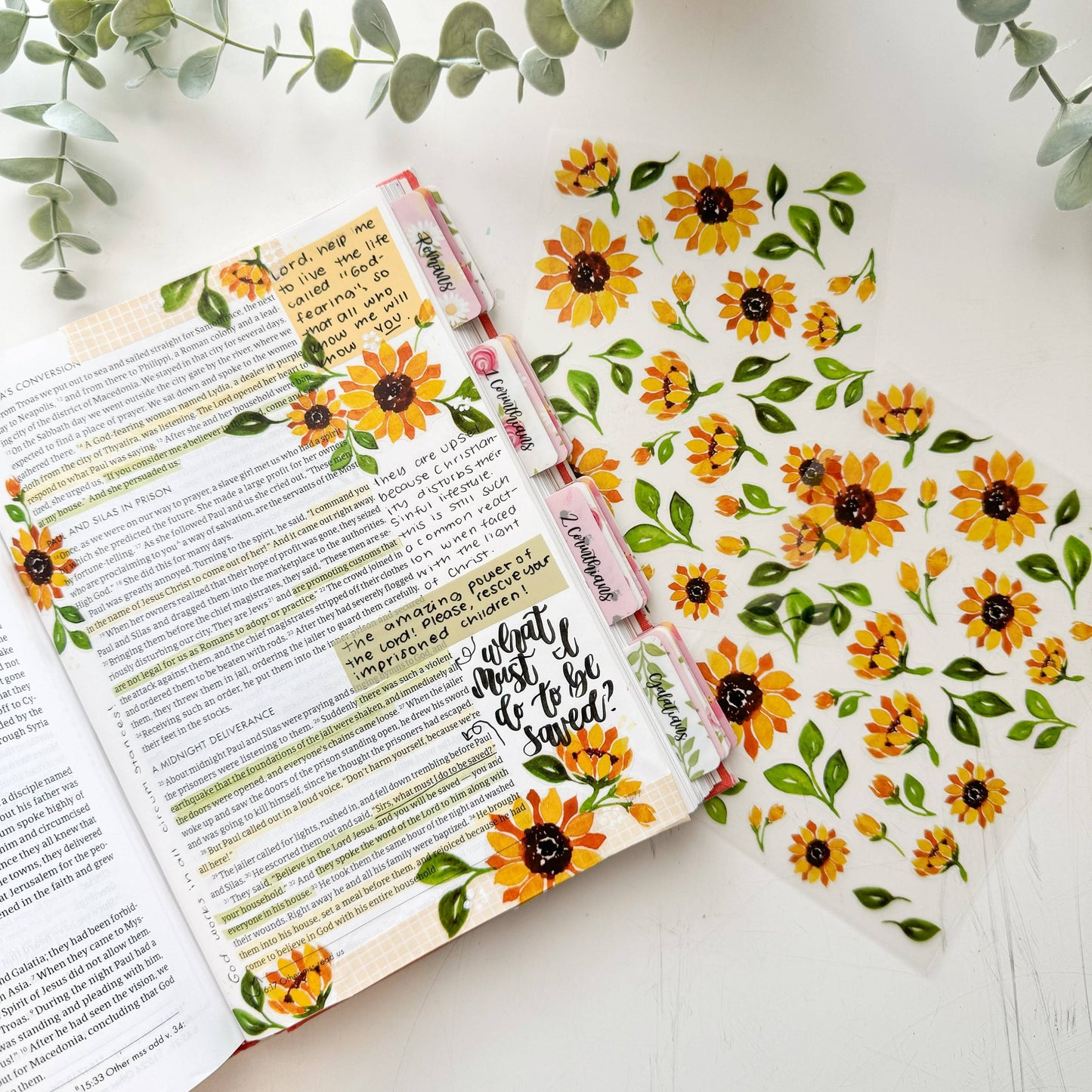 ✝️Bible and Planner Clear Stickers🌻