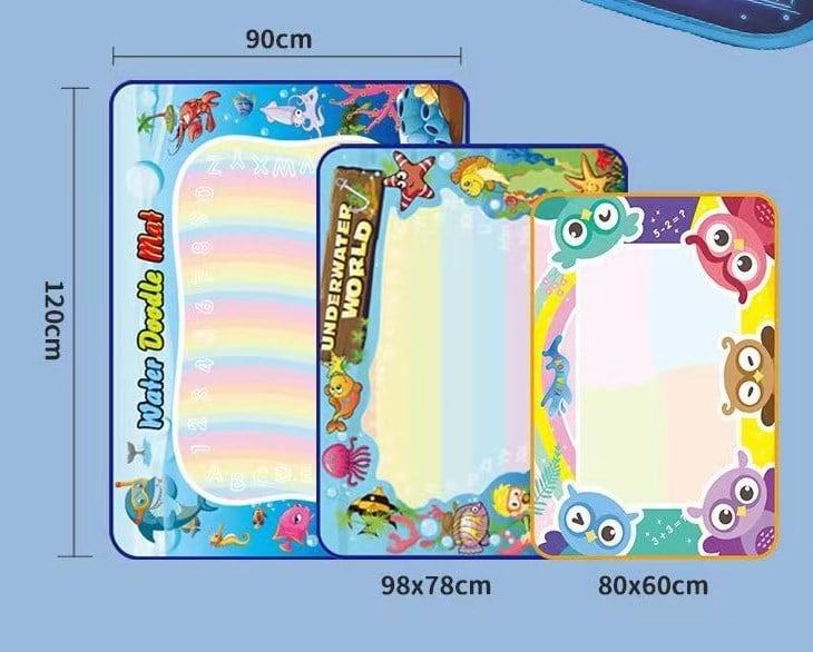 Water Doodle Mat ,Aqua Painting Drawing Mat Mess Free Learning Toy Mat