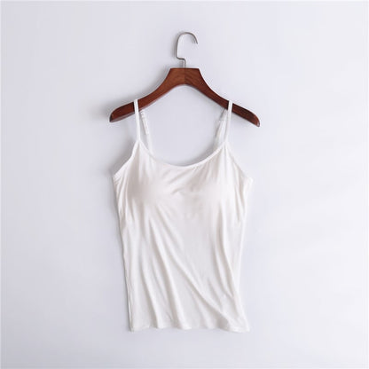 Women's Camisole With Built In Padded Bra Vest