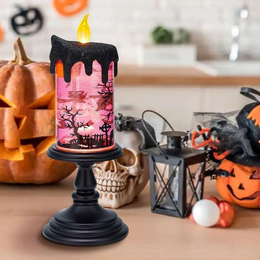 🔥Halloween Sale 57% Off -🎃Halloween Snow Globe Flameless Candle with Timer