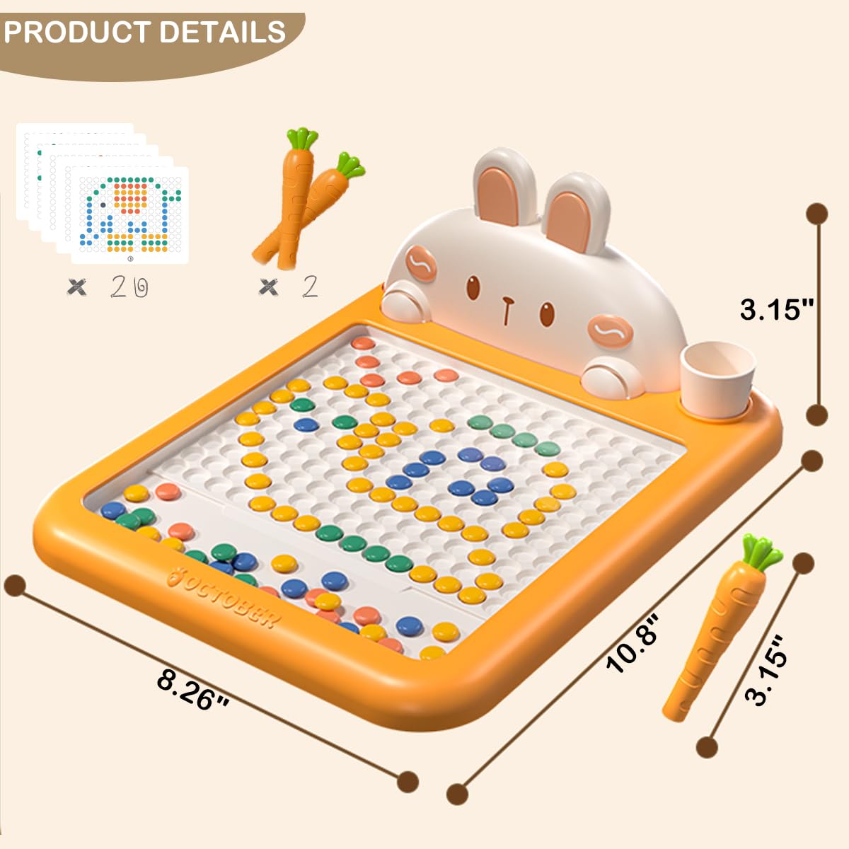💝Montessori Educational Toys💝-Fun Dot Art Magnetic Bead Drawing Board