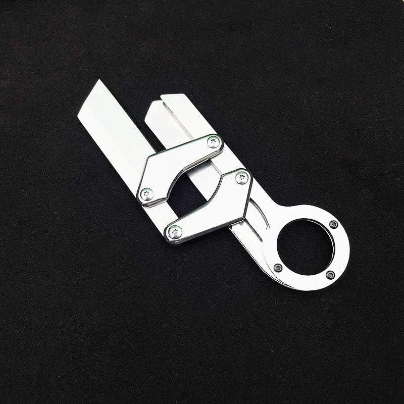 Zsrisle 7 Inch All Steel Folding Knife, Outdoor Hunting Tactical Knife