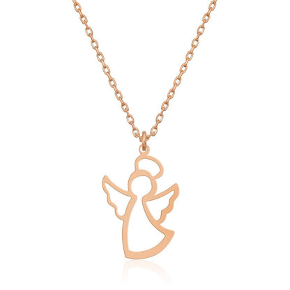 🔥Handmade 24K Gold Guardian Angel Charm Necklace - Ready to Ship