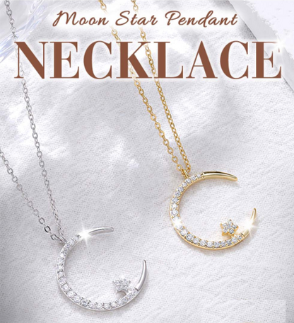 🌙Bright Night: Moon Star Necklace