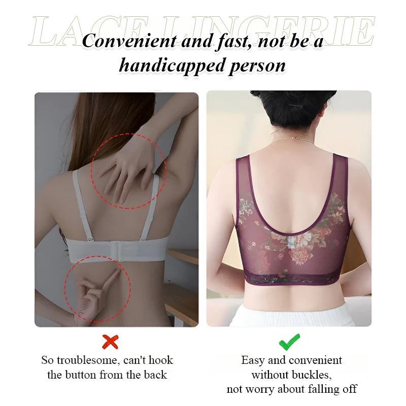 Pointed buttonless comfortable bra