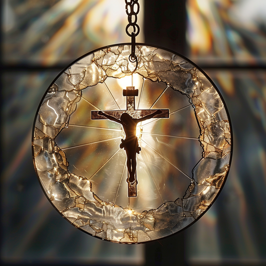 ✝Cross Suncatcher Decorations