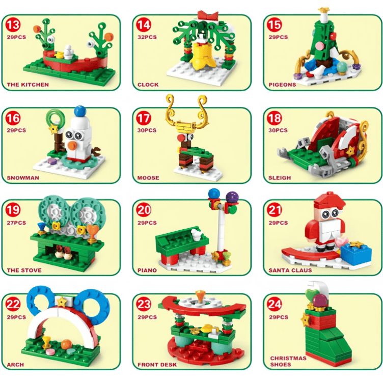 ✨Last Day 50% OFF 🎁Countdown Calendar 2024 Christmas Theme Building Set