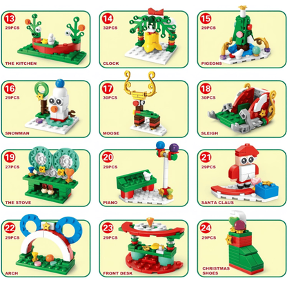 ✨Last Day 50% OFF 🎁Countdown Calendar 2024 Christmas Theme Building Set