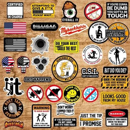 150pcs Hard Hat Stickers Pack(DIRTY) - Perfect for Helmets, Toolboxes..