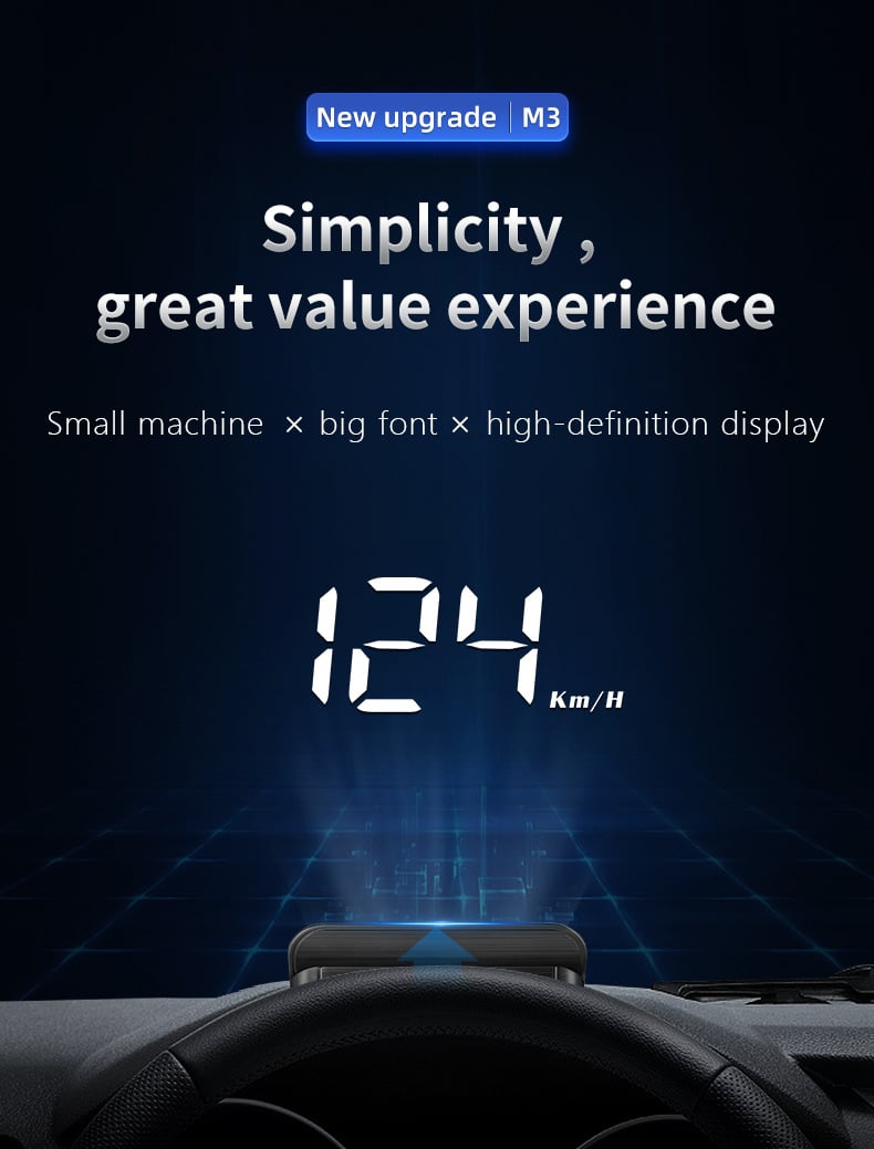 OBD2 HUD Car Head Up Display Projector Speedometer