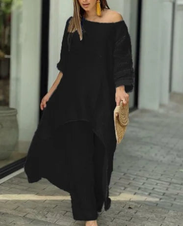 💥Last Day Promotion 49% OFF💥💕Women's Solid Color Cotton Linen Fashionable Casual Suit💃💃