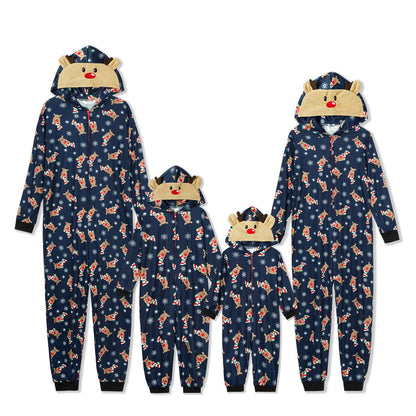 🎁Christmas Family Matching Hoodie Pajamas Reindeer Romper Long Sleeve