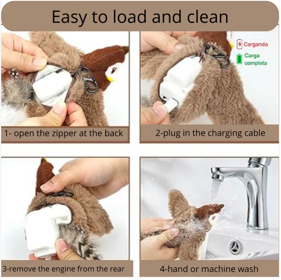 🔥LAST DAY-49% OFF🐾Flapping Wings Bird Catnip Toys