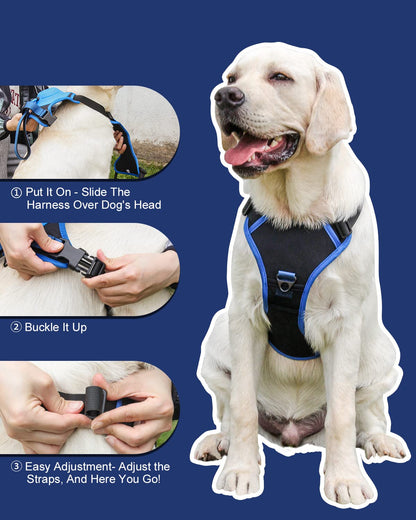 SUMMER HOT SALE - Dog Harness and Retractable Leash Set All-in-One