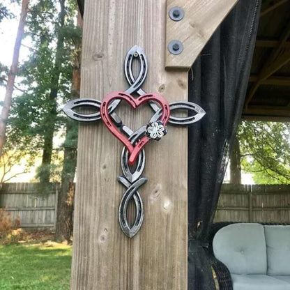 🎁Last Day Promotion 70% OFF - ❤️Natural Horseshoe Cross With Heart