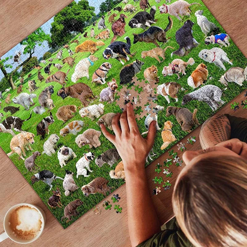 🐶🐾Pooping Dog Jigsaw Puzzle 1000 Piece