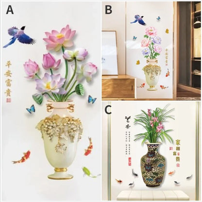 🎉3D Large Vase Wall Sticker