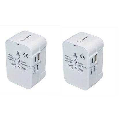 Universal Travel Adapter with Dual USB Ports