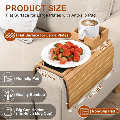 🔥2025 New Arrival - Bamboo Couch Cup Holder