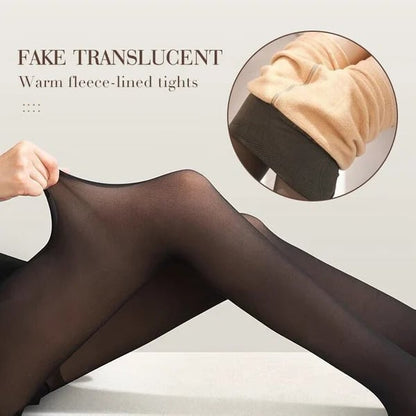 🔥 Last Day 49% OFF🔥Translucent Warm Lined Elastic Tights🥻