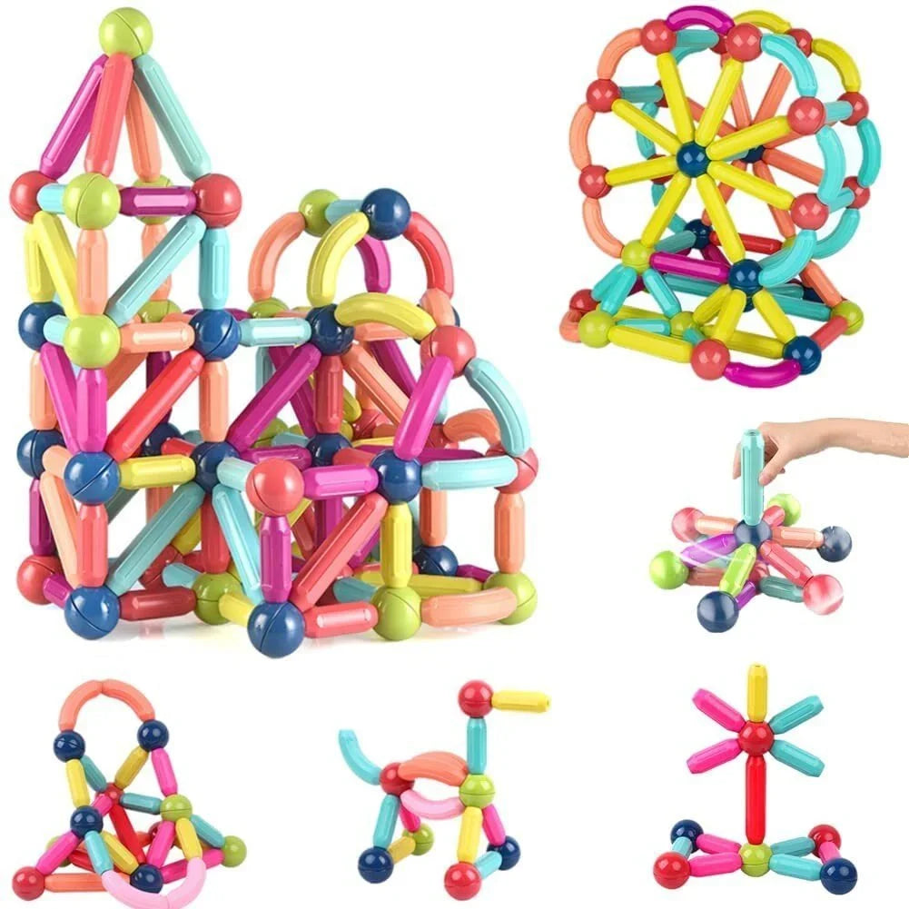 Last Day Special Sale 75% OFF -🔥-Magnetic Balls and Rods Set Educational Magnet Building Blocks
