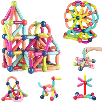 Last Day Special Sale 75% OFF -🔥-Magnetic Balls and Rods Set Educational Magnet Building Blocks