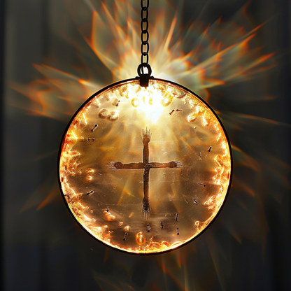 ✝Cross Suncatcher Decorations