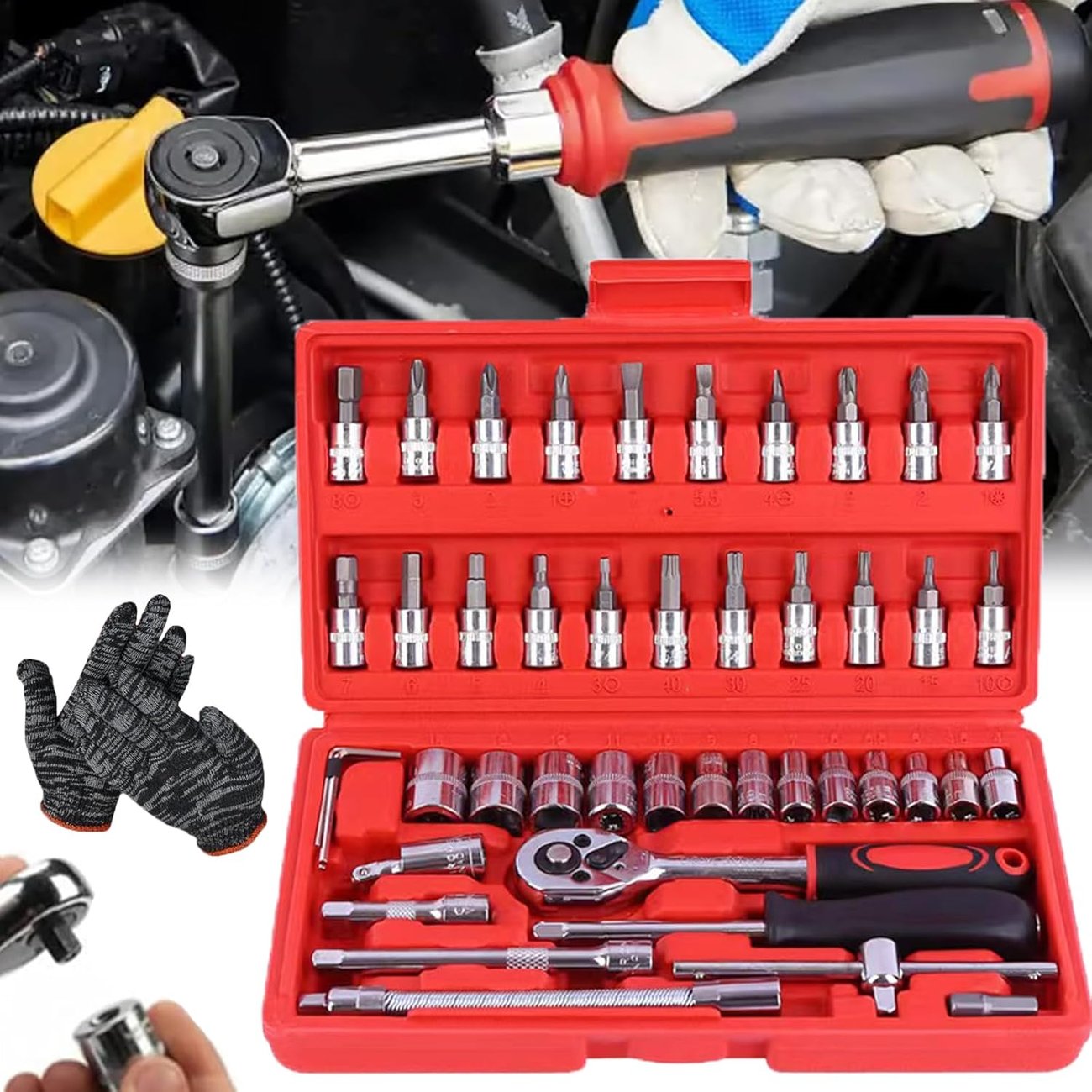 🎅Christmas Promotion 49%OFF🔥-🔧Cordless Electric Slim Ratchet Set