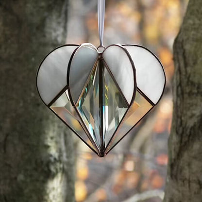 🔥Last Day Promotion 49% OFF🔥-Stained Heart-shaped Suncatcher-The Best Gift🌈