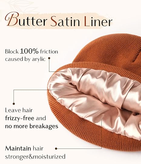 🎊Cyber Monday Deal!🎉Satin Lined Knit Beanie Hat