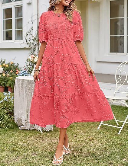 Pleated Sleeve Floral Dress