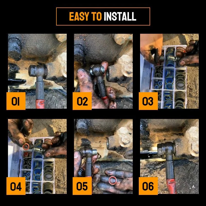 🎁2024 New Year Hot Sale🎁100pcs/ 245pcs Assorted Sealing Gasket Set