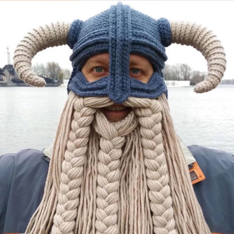 🎄Christmas Promotion 30% Off - Viking Warrior Handmade Woolen Hat