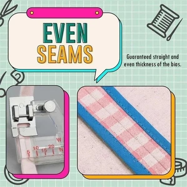 🔥Adjustable Bias Tape Binding Foot🌙