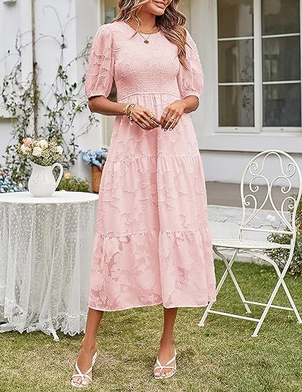 Pleated Sleeve Floral Dress