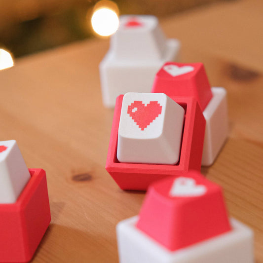 💗Pixel Hearts Keycaps Fidget Key Chain