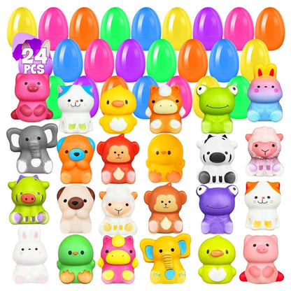 24 PCS Easter Eggs Prefilled Slow Rising Squishy Toys