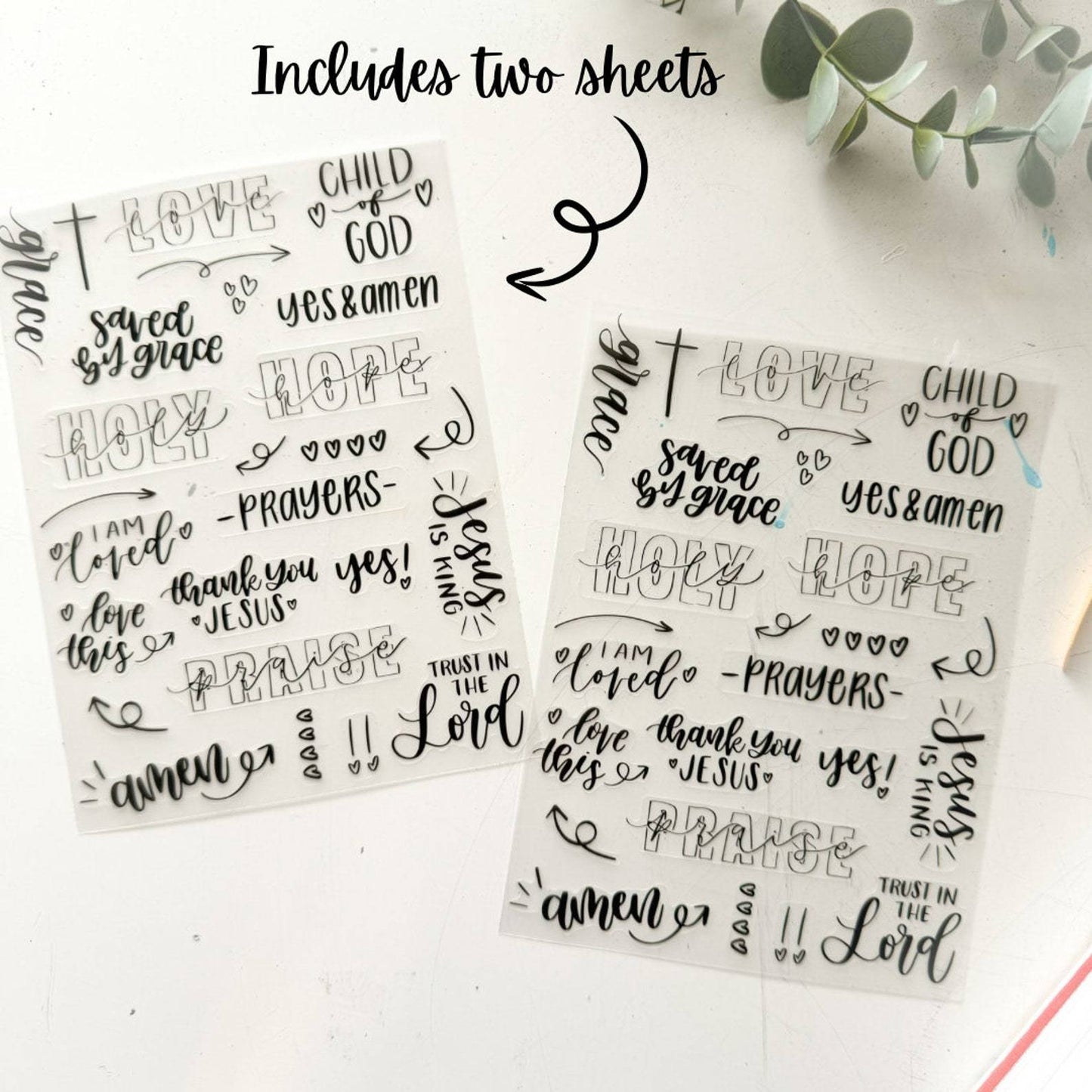 ✝️Bible and Planner Clear Stickers🌻