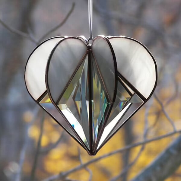 🔥Last Day Promotion 49% OFF🔥-Stained Heart-shaped Suncatcher-The Best Gift🌈