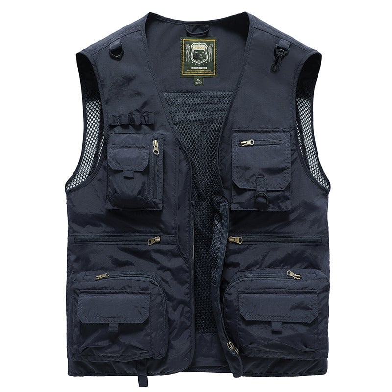 🔥Last day 48% OFF - 😍Breathable Mesh Zip Cargo Vest