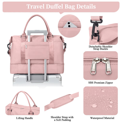 The Ultimate Carry-All – Weekender Duffel for Women with Shoe Pocket & Vanity Bag
