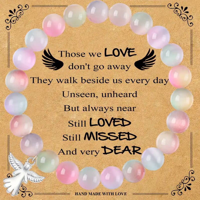 🎁Last Day 69% OFF - Memorial Gifts Angel Wings Healing Crystal Bracelet