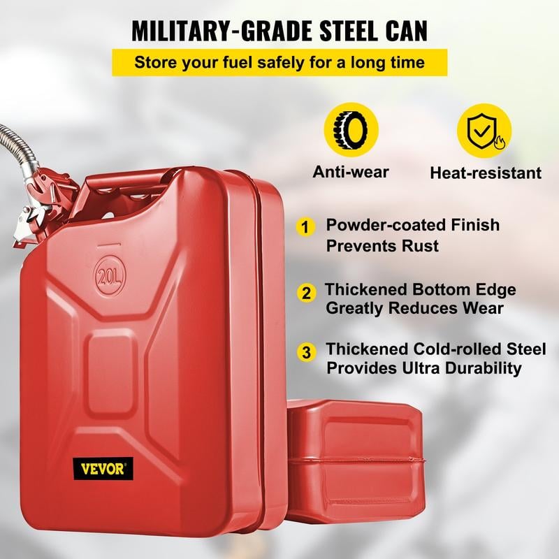 ✨LAST DAY ONLY 49% OFF🔥5.3Gal / 20L Portable Jerry Gas Can with Flexible Spout System